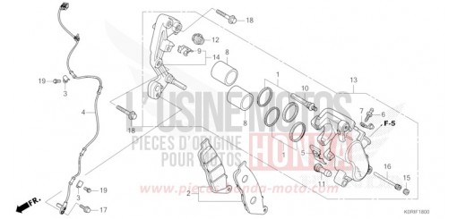 ETRIER DE FREIN AVANT SH125ADP de 2023